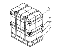 При обвязке пакетов допускается устанавливать шины в соответствии с черт. 3 в виде уголков из металла, древесины, картона, полимеров и других материалов или их комбинаций.